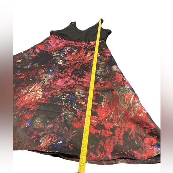 Asos AX Paris Black Printed 2 In 1 Dress Tank-Top A-line Skirt Bottom Size Small - Picture 8 of 11